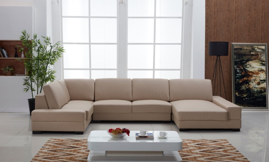 Coogee Leather Sofa Lounge Set